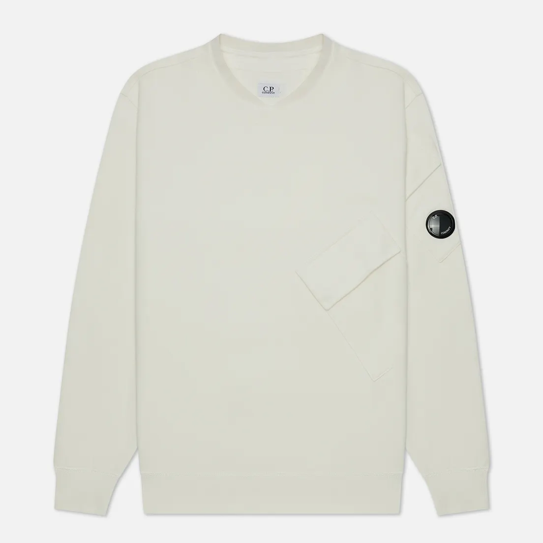 C.P. Company Мужская толстовка Diagonal Raised Fleece Split Neck Line