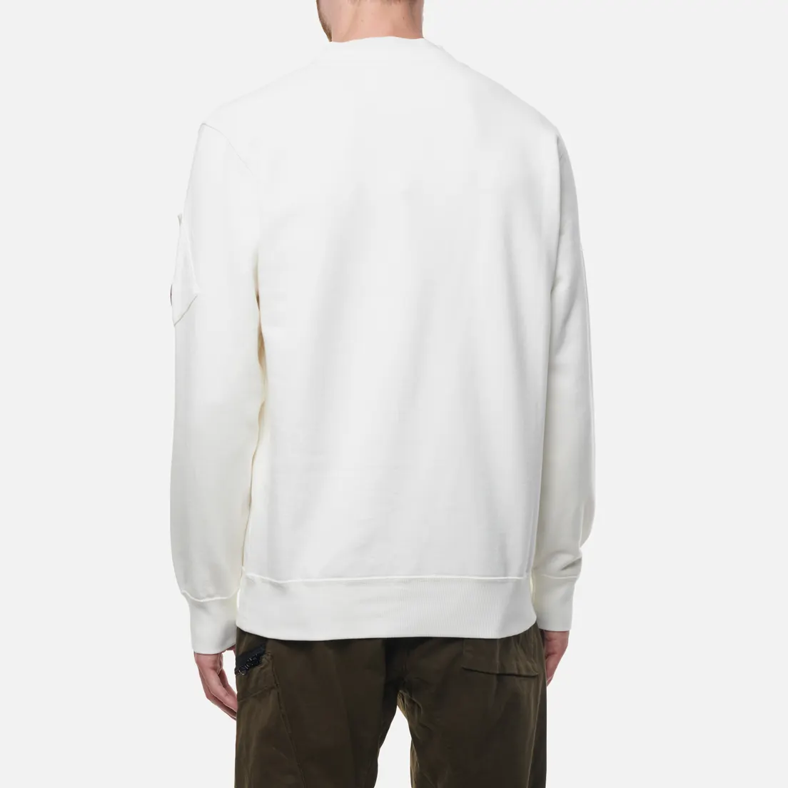 C.P. Company Мужская толстовка Diagonal Raised Fleece Split Neck Line