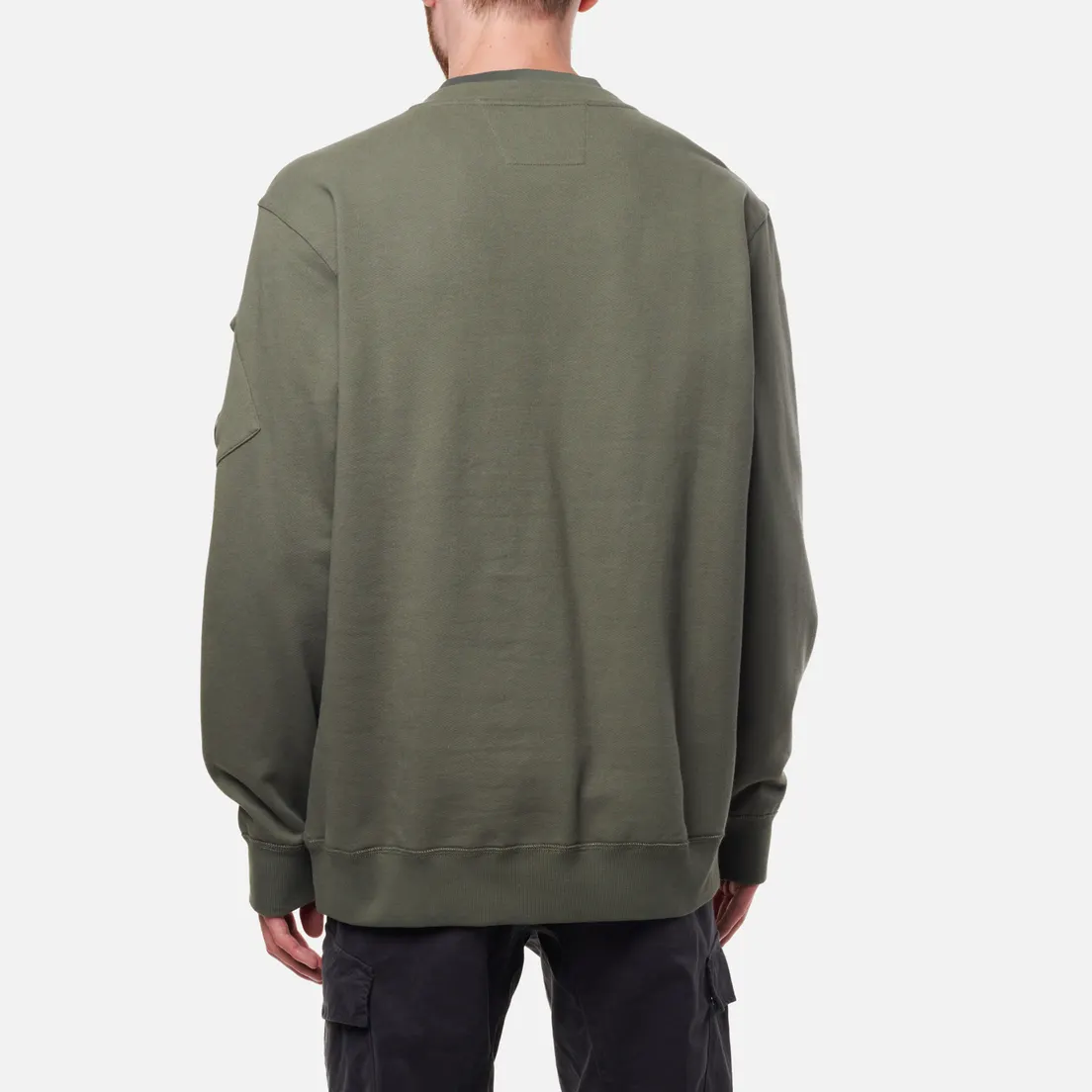 C.P. Company Мужская толстовка Diagonal Raised Fleece Split Neck Line