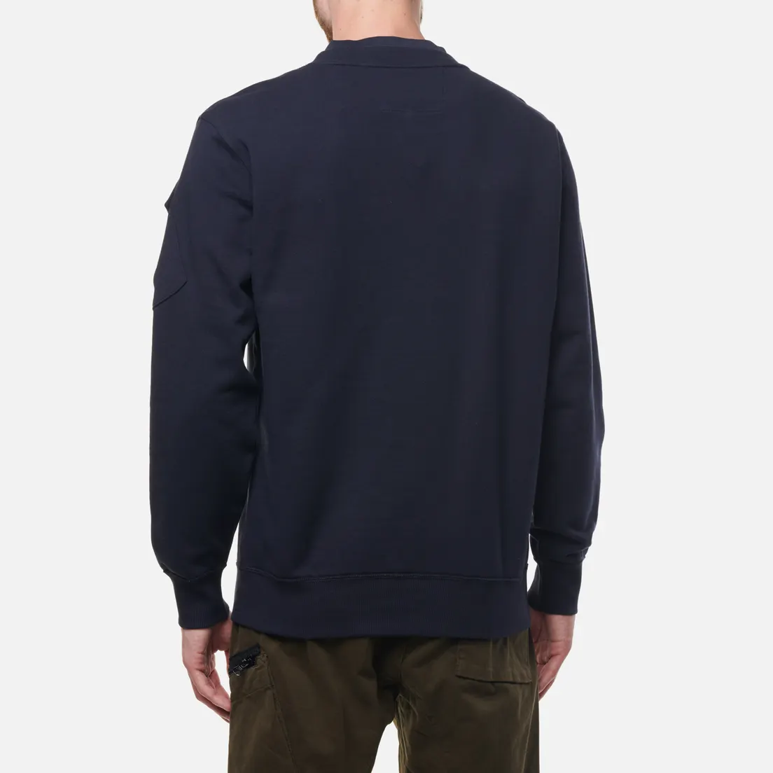 C.P. Company Мужская толстовка Diagonal Raised Fleece Split Neck Line