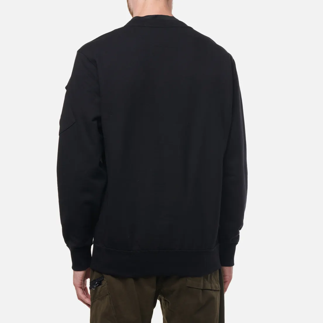 C.P. Company Мужская толстовка Diagonal Raised Fleece Split Neck Line