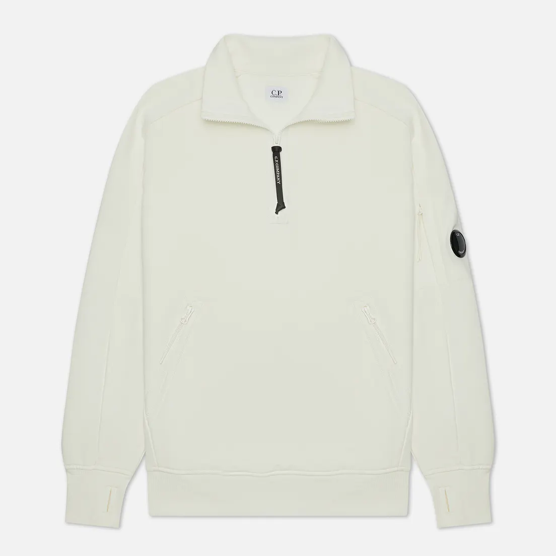 C.P. Company Мужская толстовка Diagonal Raised Fleece Half-Zip Neck