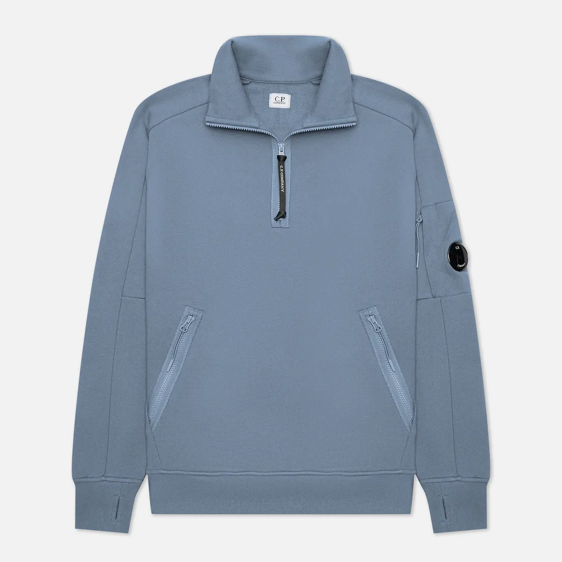C.P. Company Мужская толстовка Diagonal Raised Fleece Half-Zip Neck