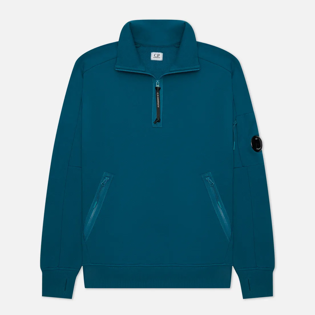 C.P. Company Мужская толстовка Diagonal Raised Fleece Half-Zip Neck