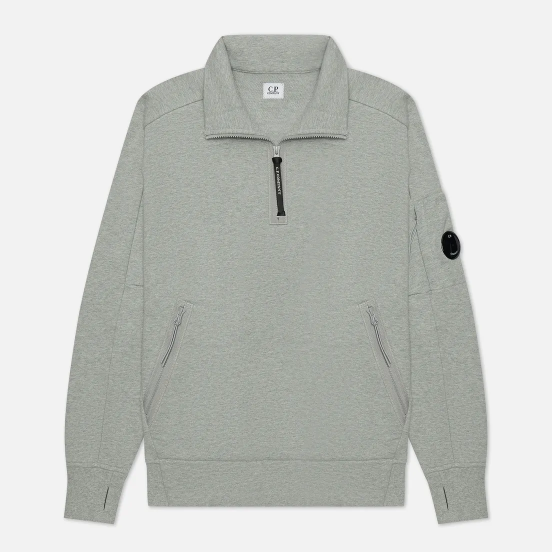 C.P. Company Мужская толстовка Diagonal Raised Fleece Half-Zip Neck