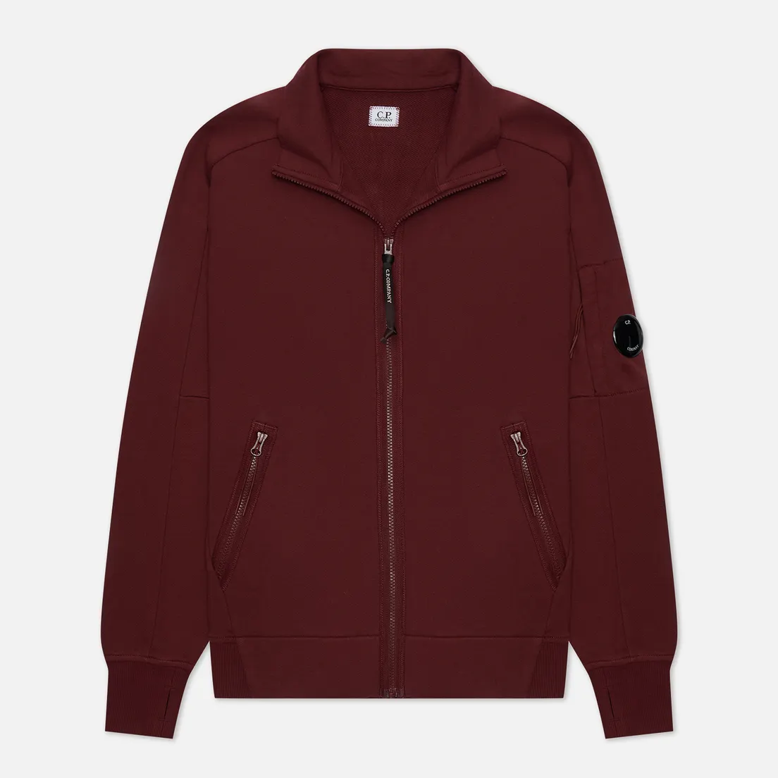 C.P. Company Мужская толстовка Diagonal Raised Fleece Zip Stand Up Collar Neck