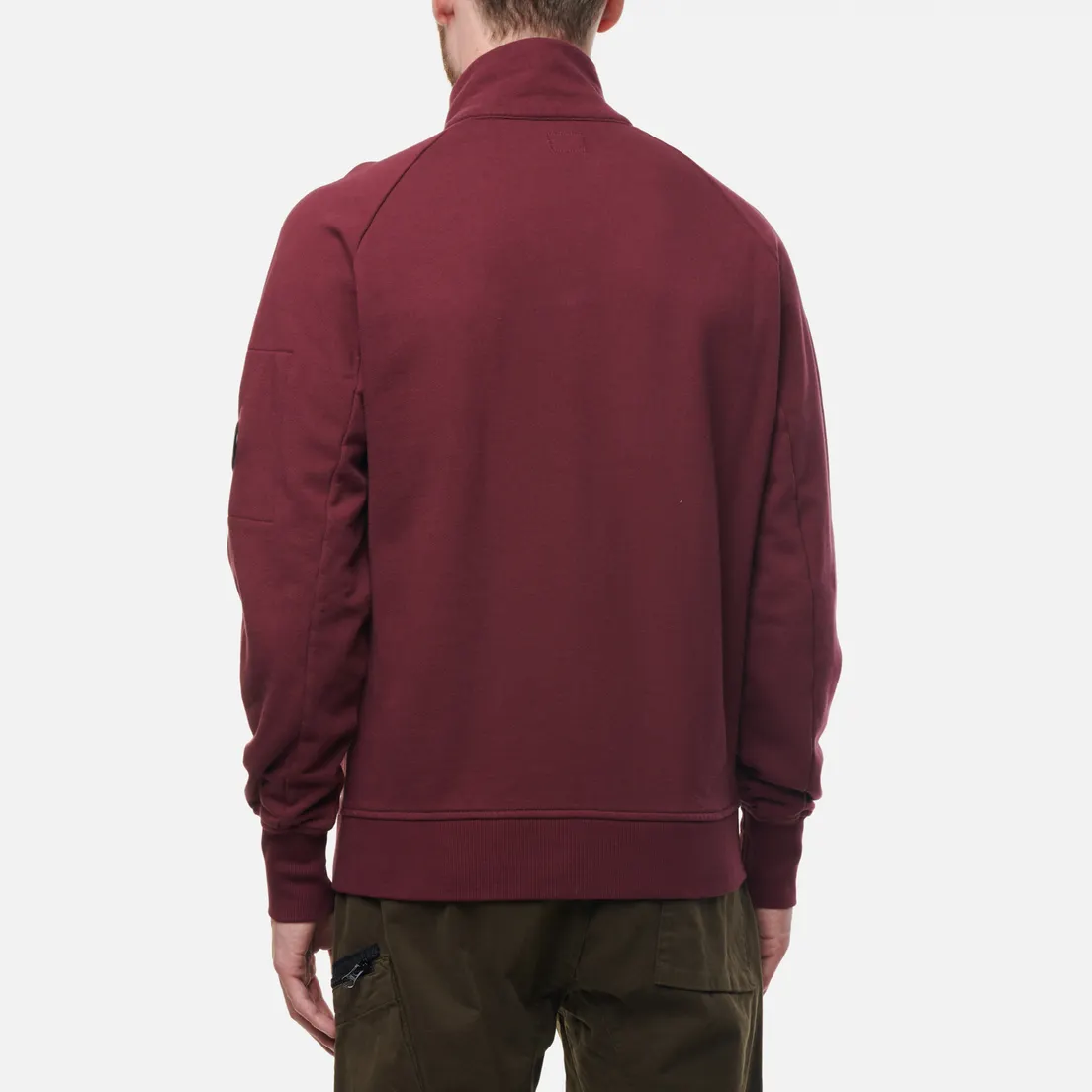 C.P. Company Мужская толстовка Diagonal Raised Fleece Zip Stand Up Collar Neck