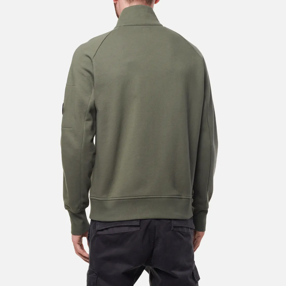 C.P. Company Мужская толстовка Diagonal Raised Fleece Zip Stand Up Collar Neck