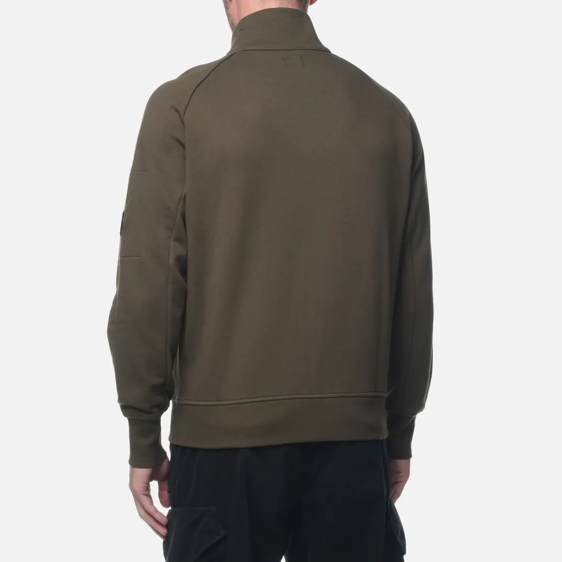 C.P. Company Мужская толстовка Diagonal Raised Fleece Zip Stand Up Collar Neck
