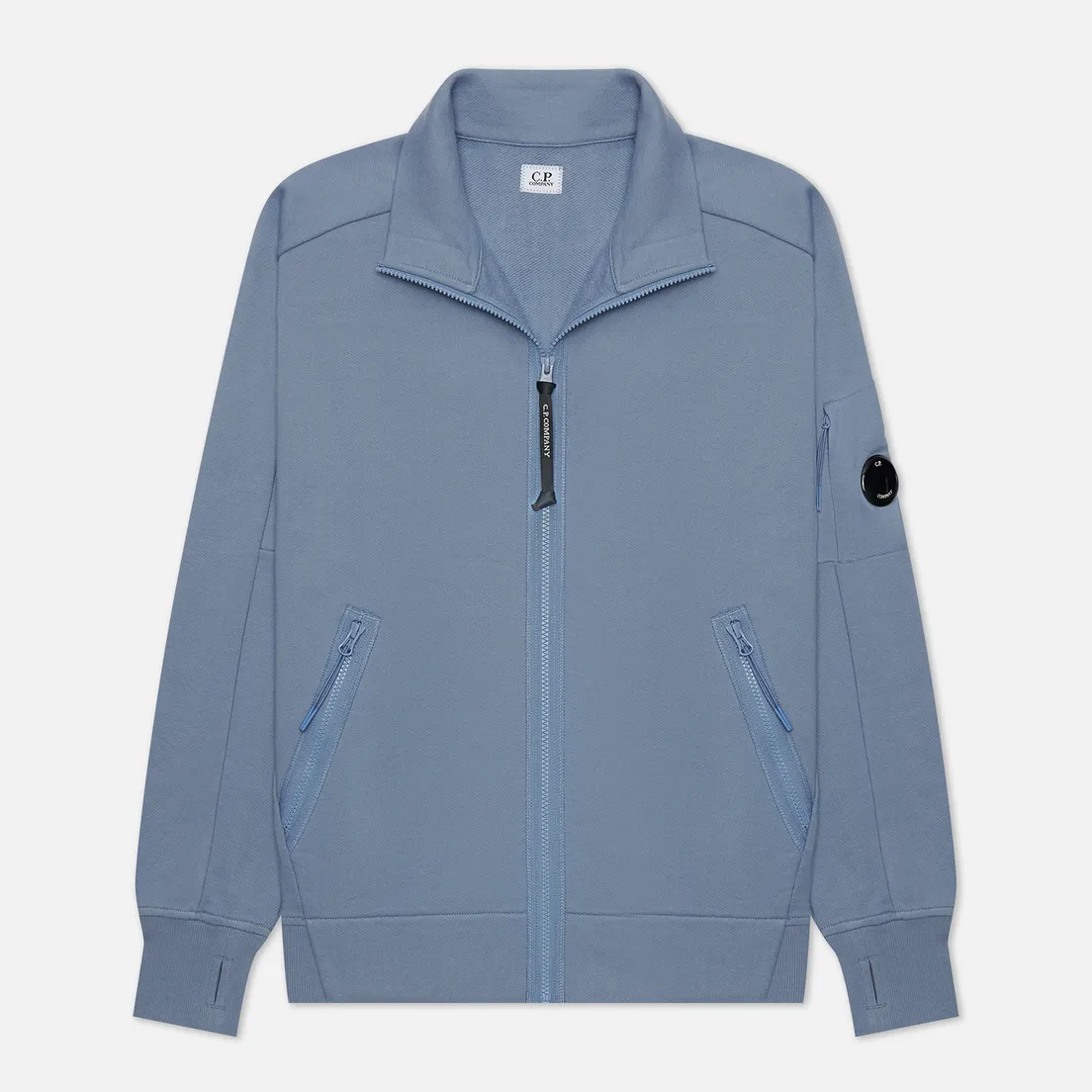 C.P. Company Мужская толстовка Diagonal Raised Fleece Zip Stand Up Collar Neck