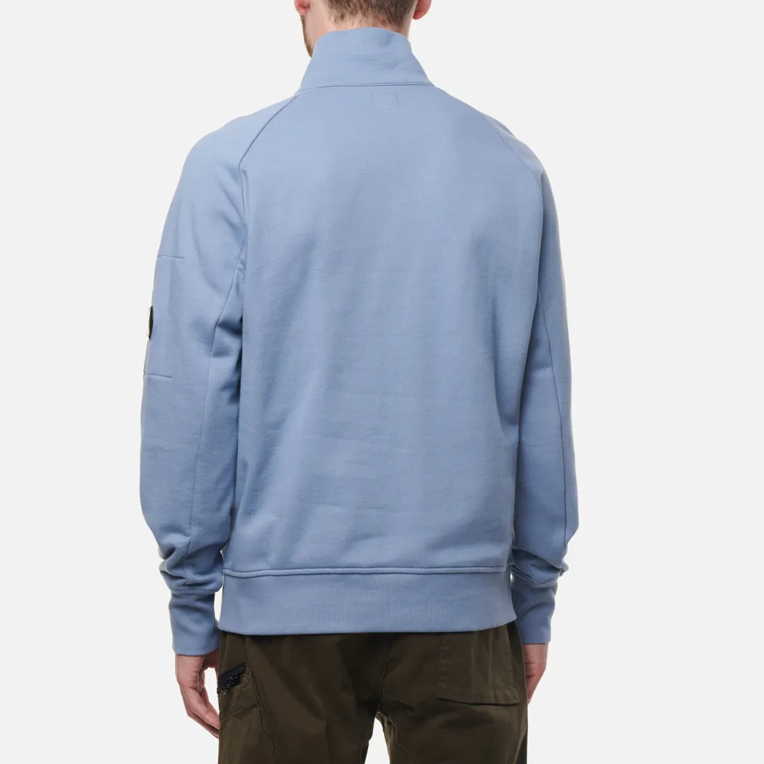 C.P. Company Мужская толстовка Diagonal Raised Fleece Zip Stand Up Collar Neck