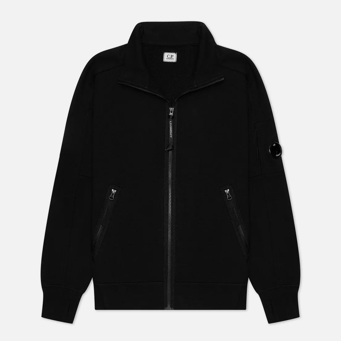 C.P. Company Мужская толстовка Diagonal Raised Fleece Zip Stand Up Collar Neck