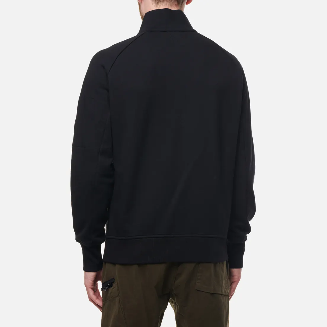 C.P. Company Мужская толстовка Diagonal Raised Fleece Zip Stand Up Collar Neck