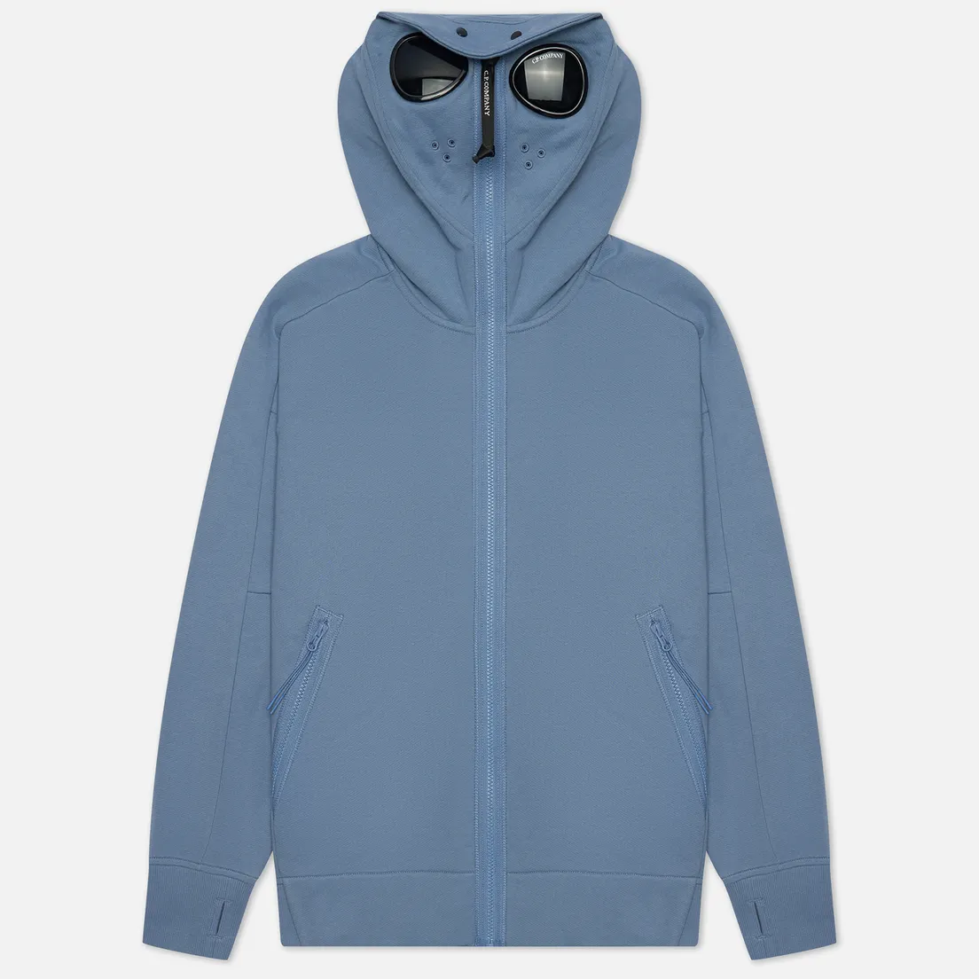 C.P. Company Мужская толстовка Diagonal Raised Fleece Zip Explorer Goggle Hoodie