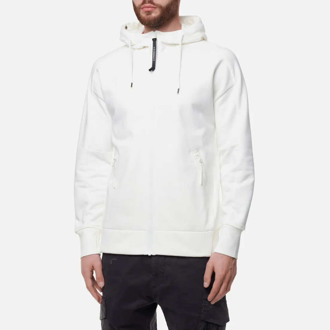 C.P. Company Мужская толстовка Diagonal Raised Fleece Zip Goggle Hoodie