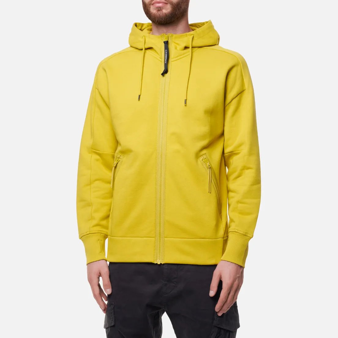 C.P. Company Мужская толстовка Diagonal Raised Fleece Zip Goggle Hoodie