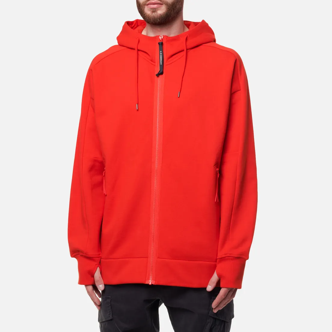 C.P. Company Мужская толстовка Diagonal Raised Fleece Zip Goggle Hoodie