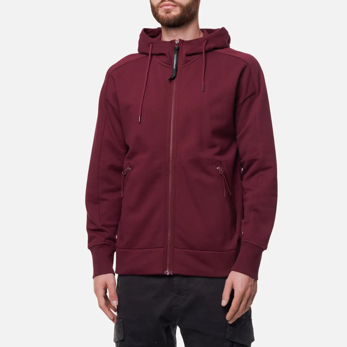 C.P. Company Мужская толстовка Diagonal Raised Fleece Zip Goggle Hoodie