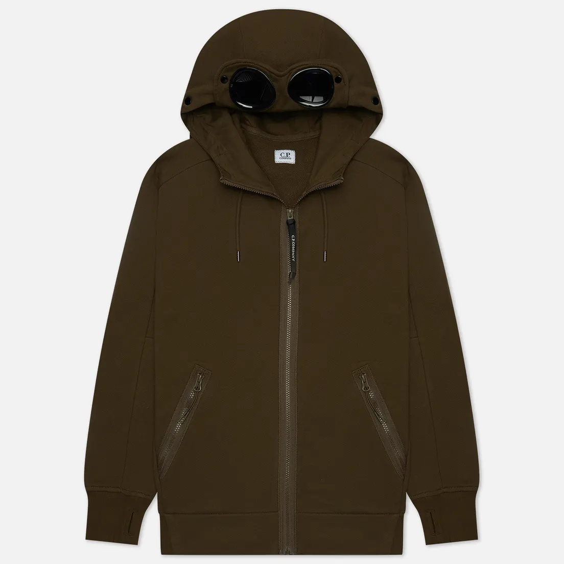 C.P. Company Мужская толстовка Diagonal Raised Fleece Zip Goggle Hoodie