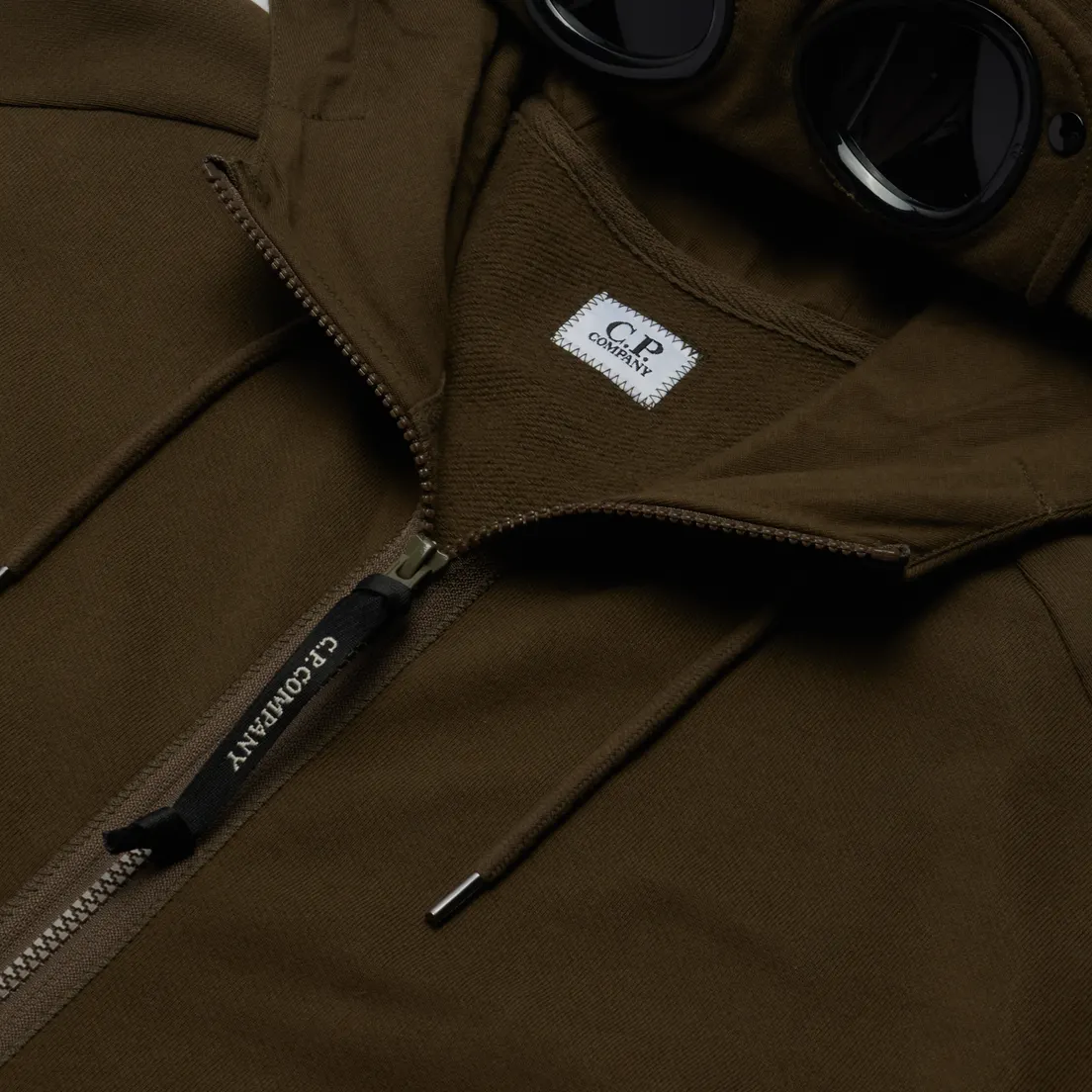 C.P. Company Мужская толстовка Diagonal Raised Fleece Zip Goggle Hoodie