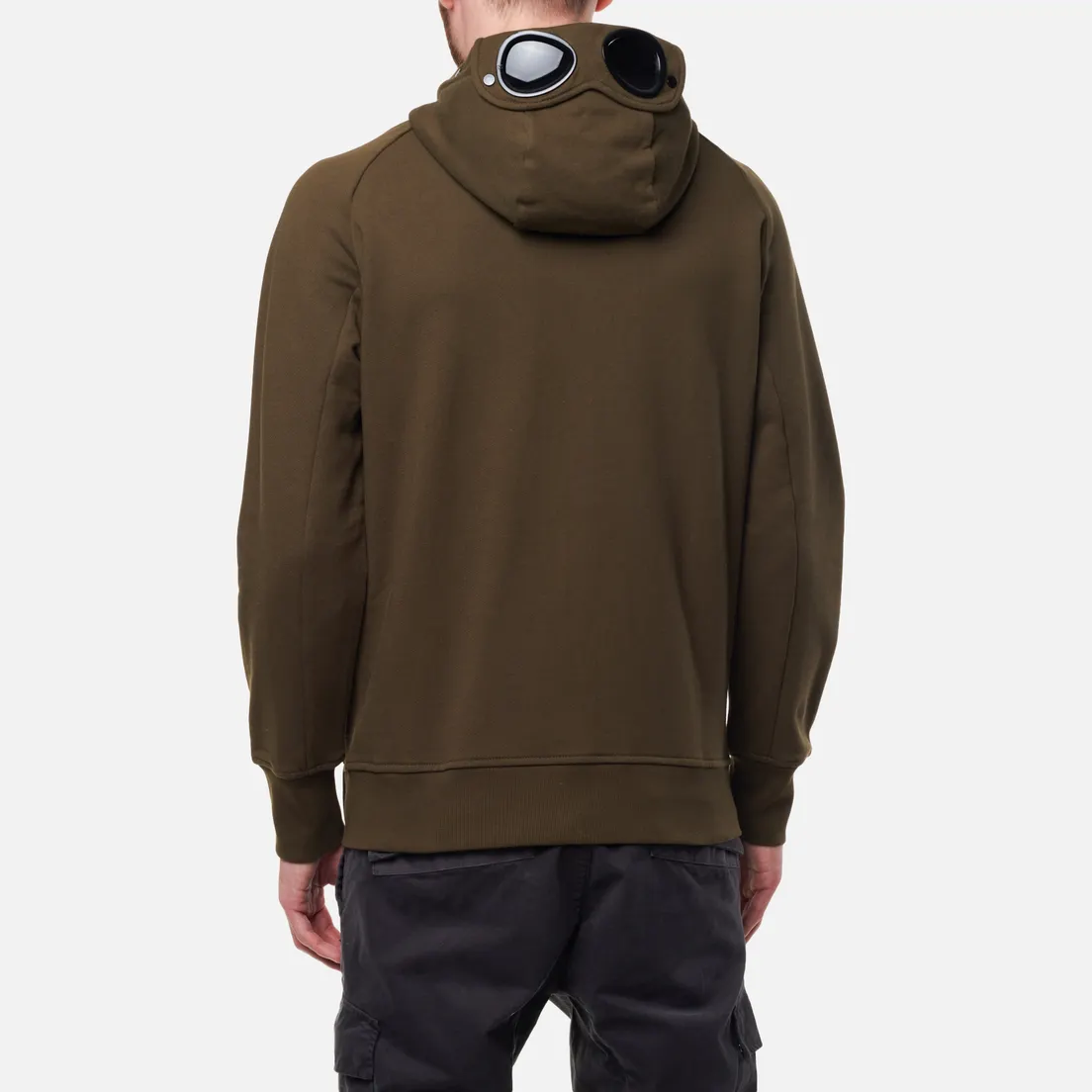 C.P. Company Мужская толстовка Diagonal Raised Fleece Zip Goggle Hoodie