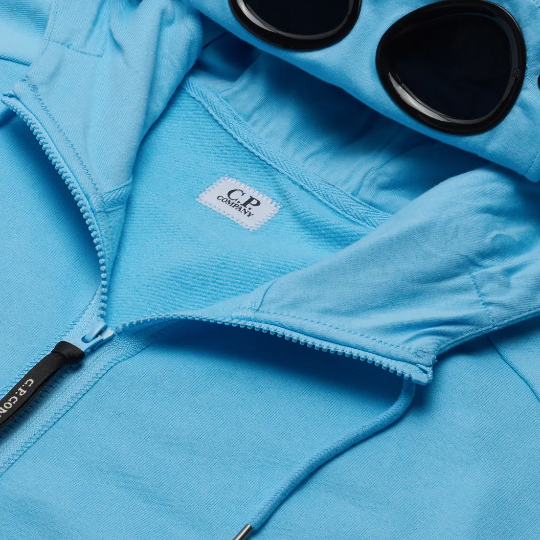 C.P. Company Мужская толстовка Diagonal Raised Fleece Zip Goggle Hoodie