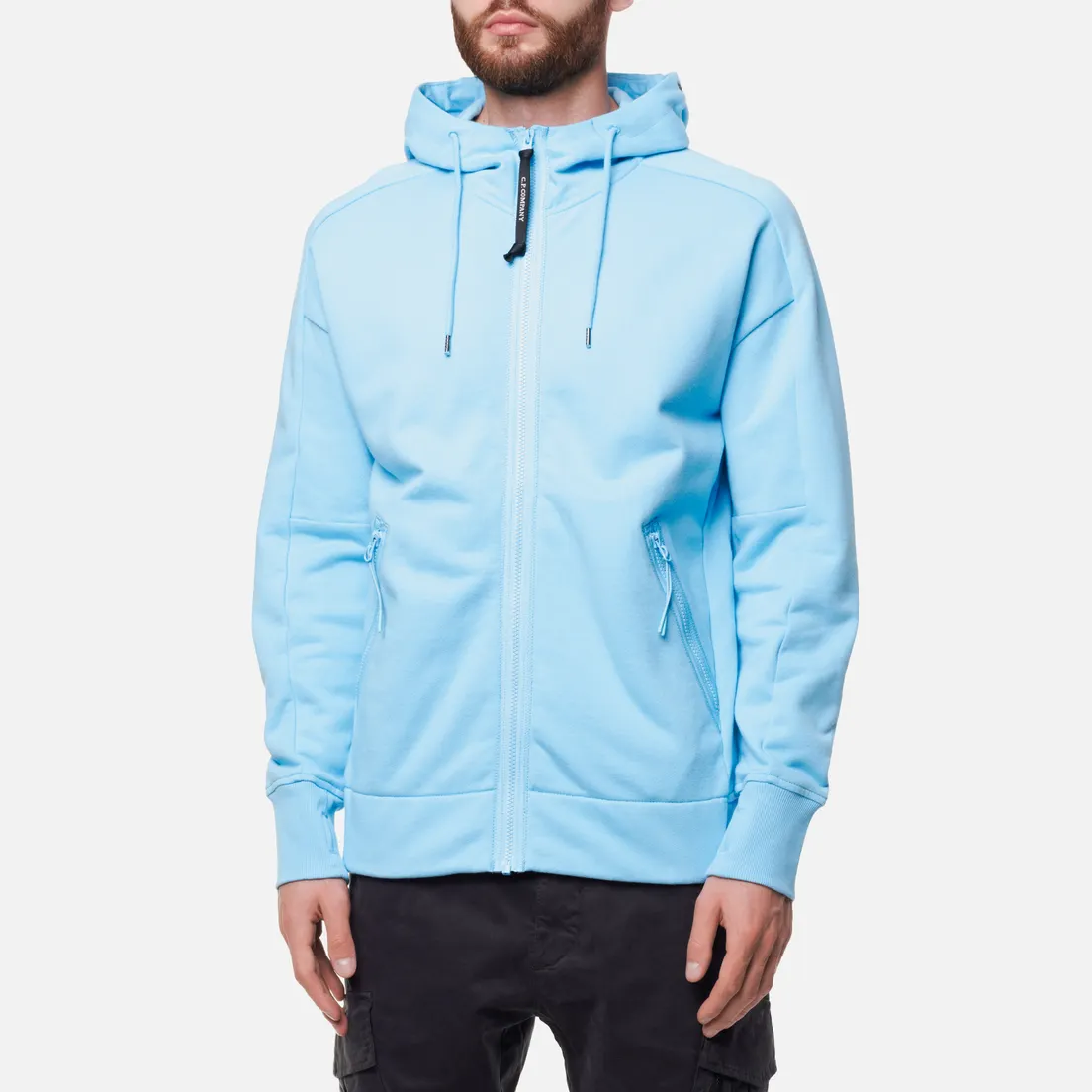 C.P. Company Мужская толстовка Diagonal Raised Fleece Zip Goggle Hoodie