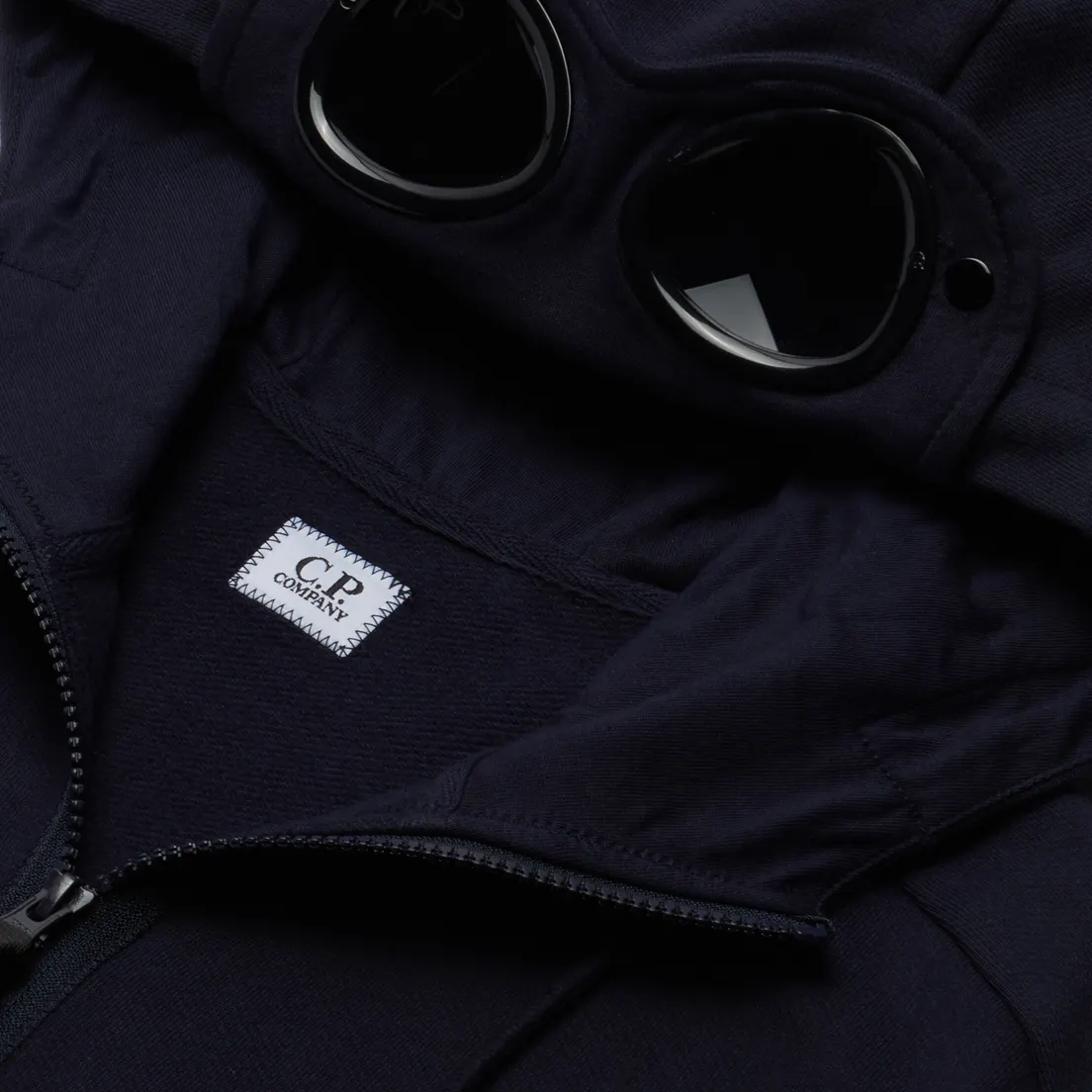 C.P. Company Мужская толстовка Diagonal Raised Fleece Zip Goggle Hoodie