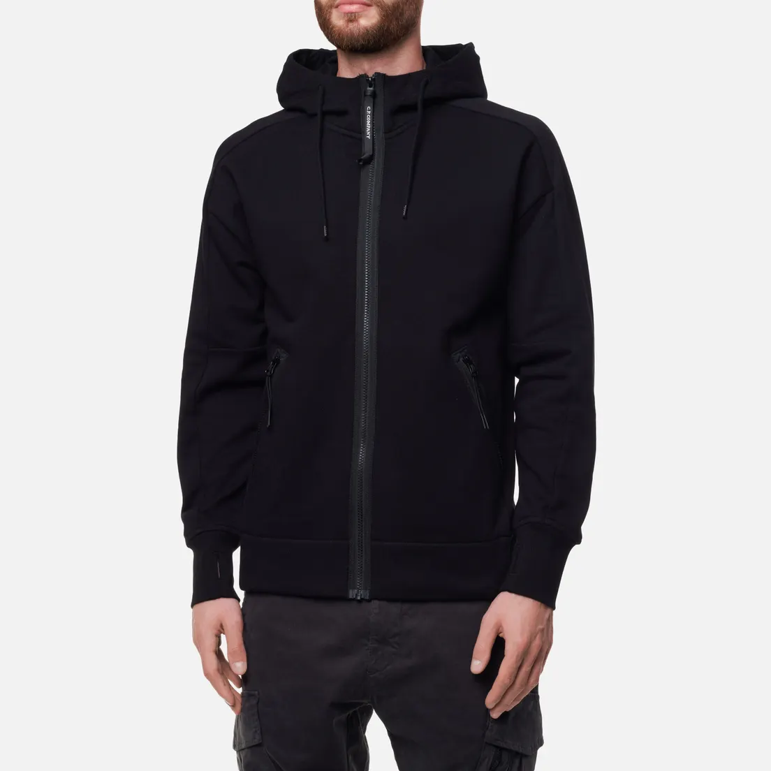 C.P. Company Мужская толстовка Diagonal Raised Fleece Zip Goggle Hoodie