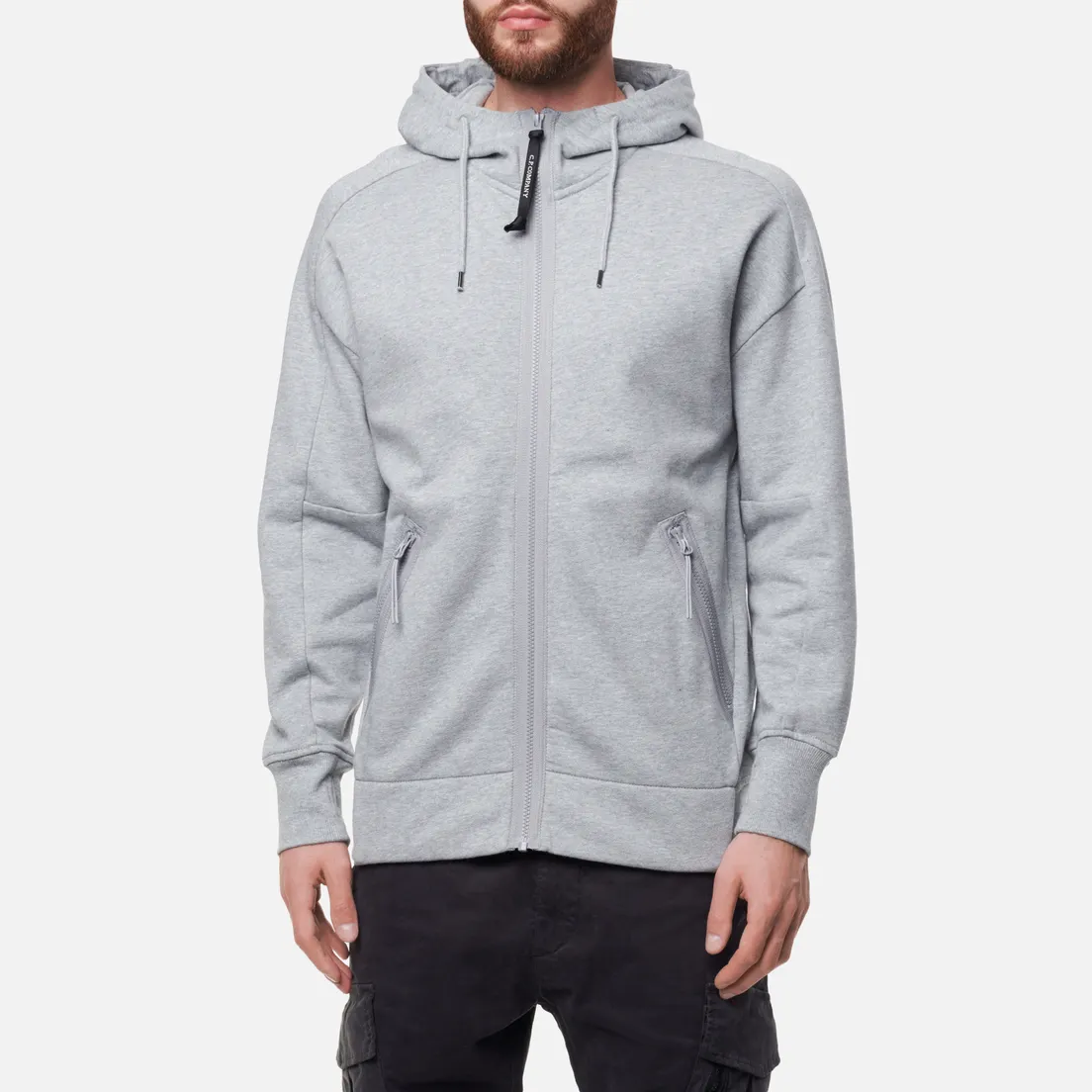 C.P. Company Мужская толстовка Diagonal Raised Fleece Zip Goggle Hoodie