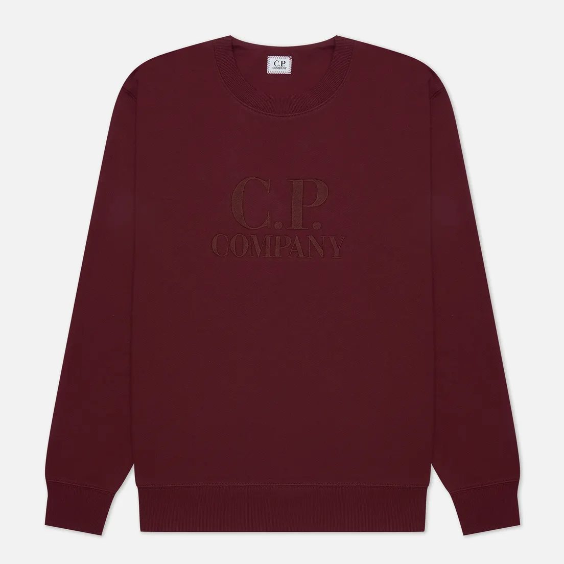 C.P. Company Мужская толстовка Diagonal Raised Fleece Oversized Logo Crew Neck