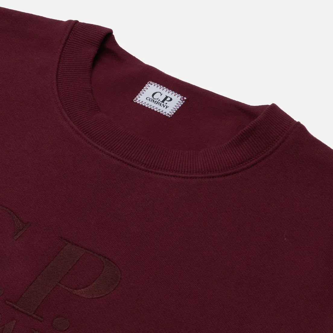 C.P. Company Мужская толстовка Diagonal Raised Fleece Oversized Logo Crew Neck