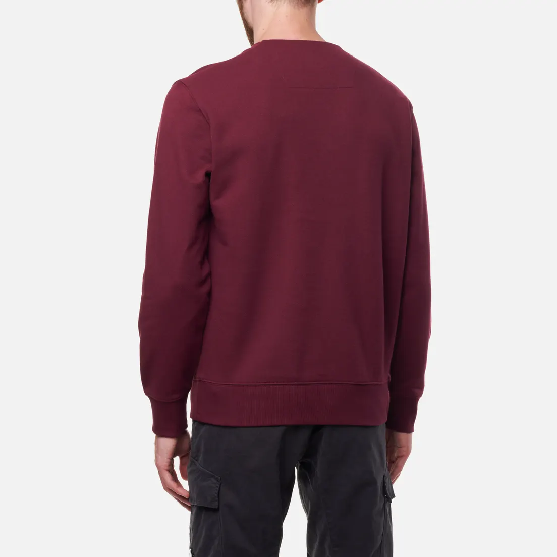 C.P. Company Мужская толстовка Diagonal Raised Fleece Oversized Logo Crew Neck