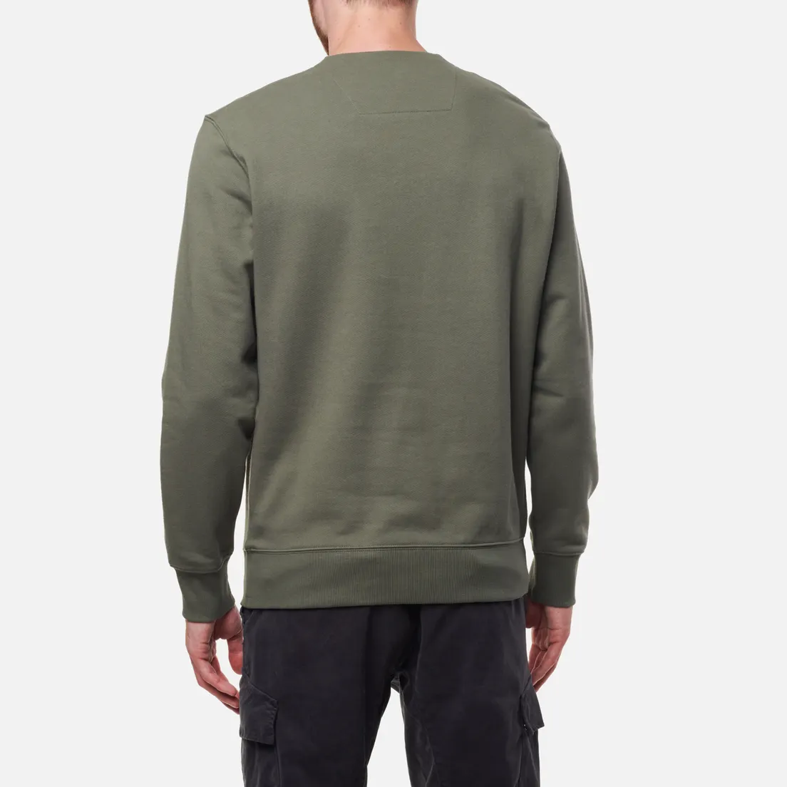 C.P. Company Мужская толстовка Diagonal Raised Fleece Oversized Logo Crew Neck