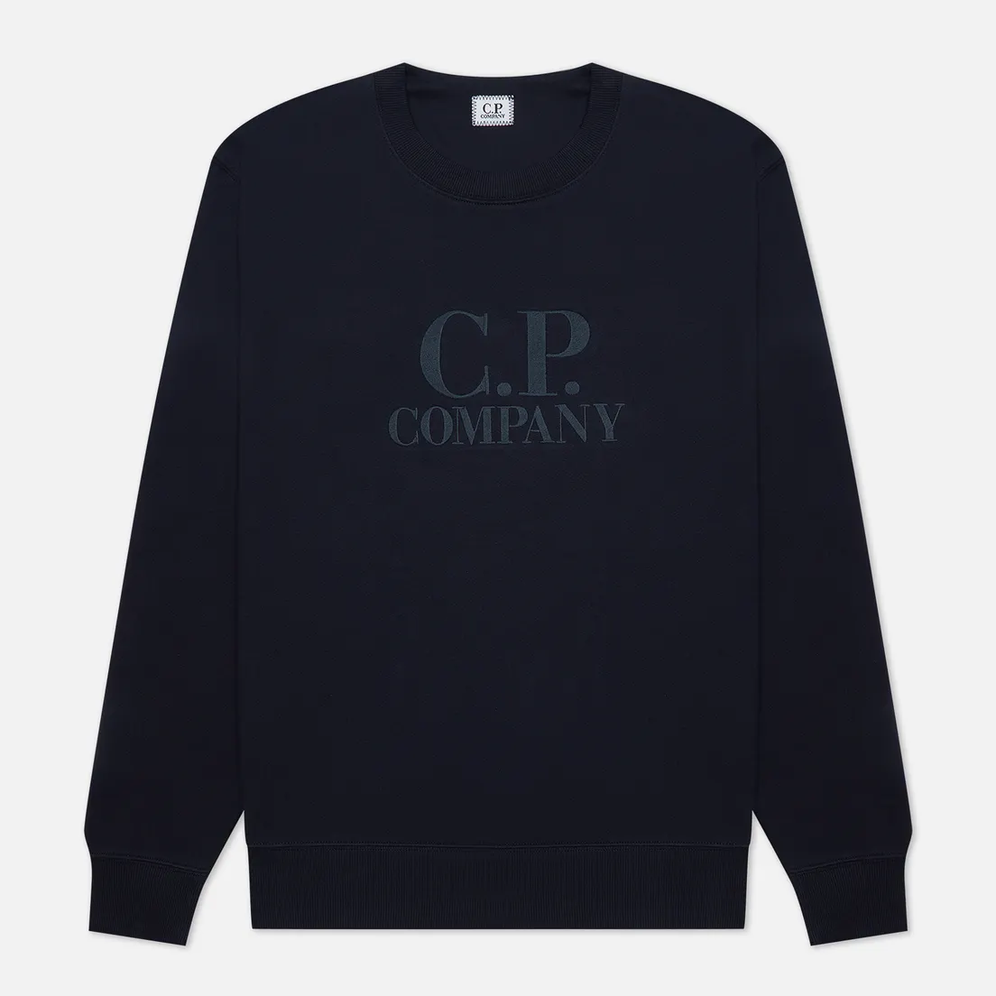 C.P. Company Мужская толстовка Diagonal Raised Fleece Oversized Logo Crew Neck