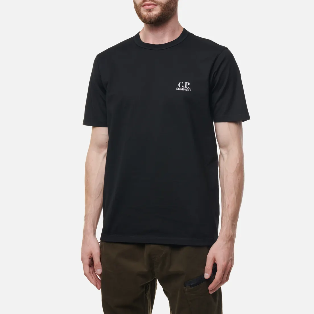 C.P. Company Мужская футболка Mercerized Jersey Print Logo Relaxed Fit