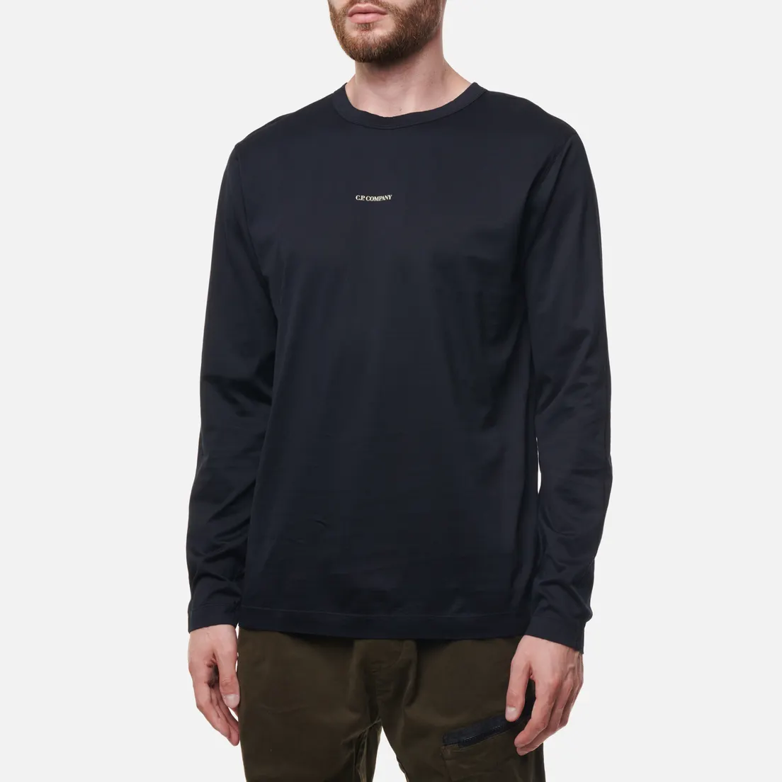C.P. Company Мужской лонгслив Mercerized Light Jersey Chest Logo