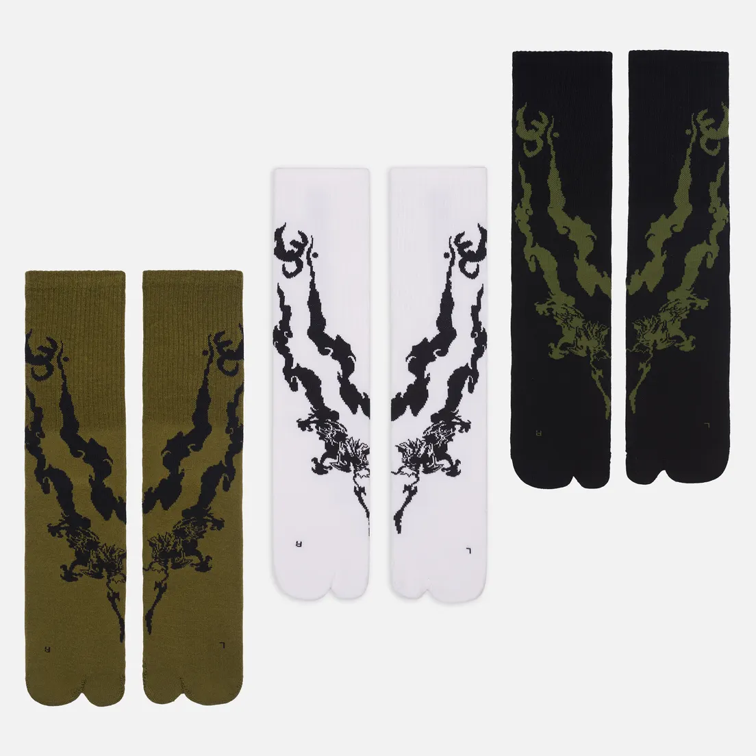 maharishi Комплект носков Bonsai Dragon Tabi Sports 3-Pack
