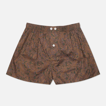 Мужские трусы Anonymous Ism Paisley Print, цвет оливковый, размер XL