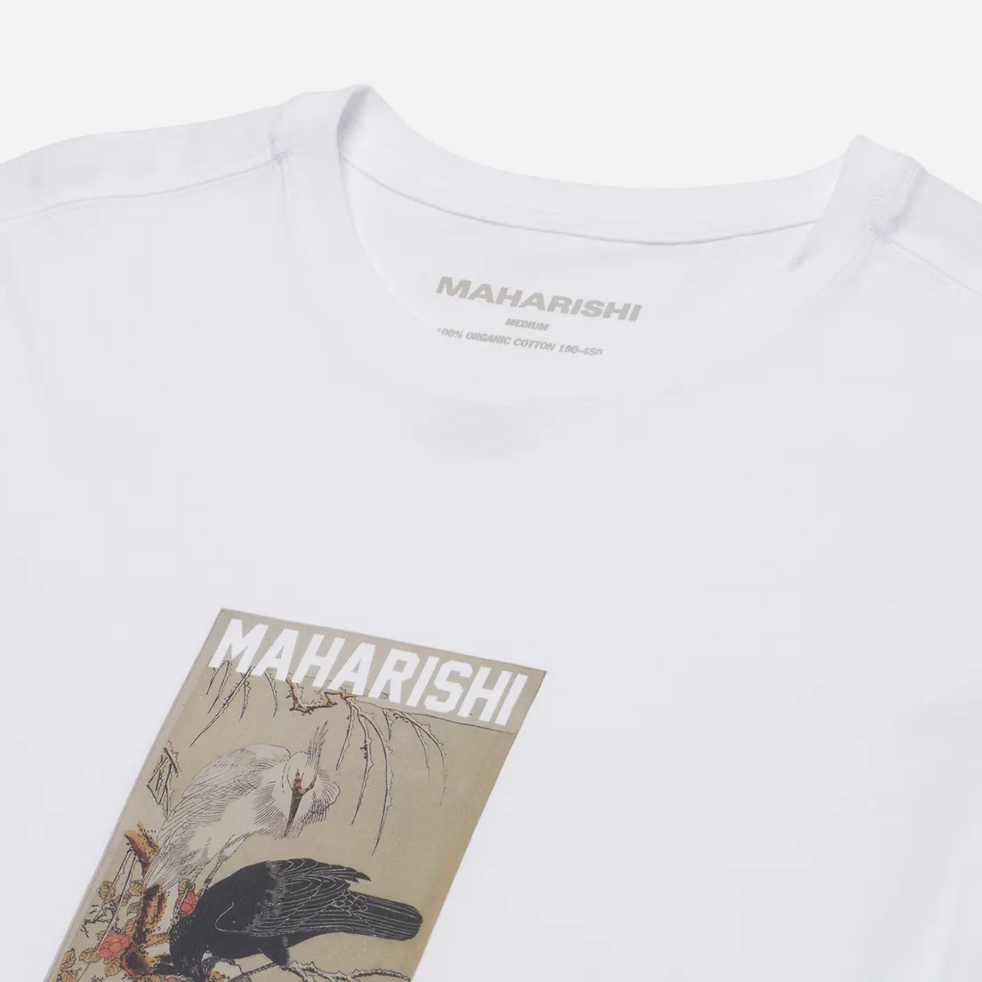 maharishi Мужская футболка x Koryusai Isoda Black Crow White Heron