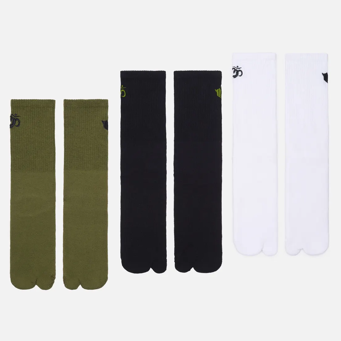 maharishi Комплект носков Om Temple Embroidered Sport Tabi 3-Pack