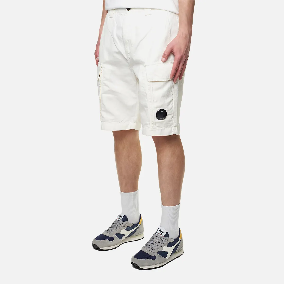 C.P. Company Мужские шорты Cotton/Linen Cargo Garment Dyed
