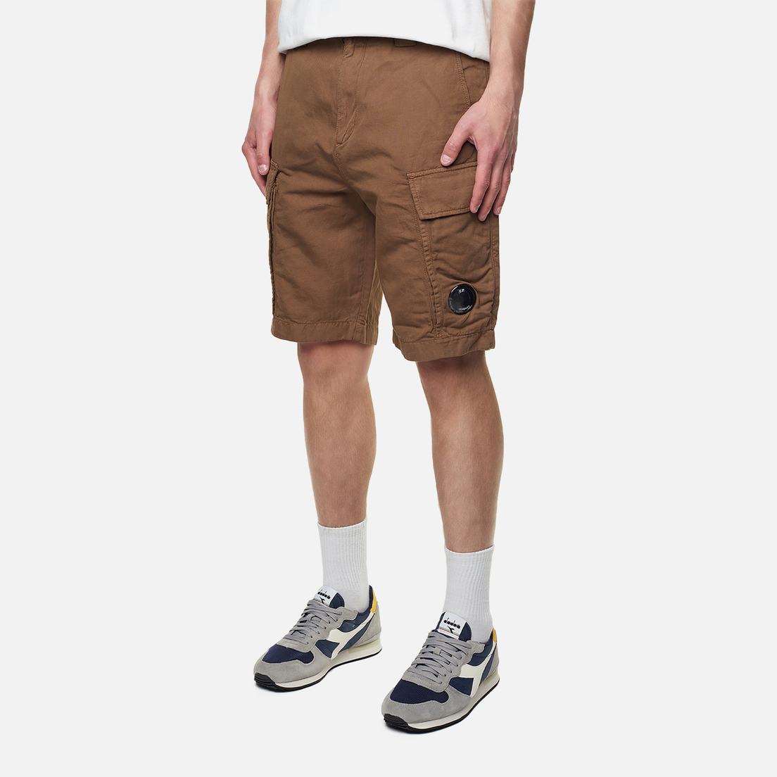 C.P. Company Мужские шорты Cotton/Linen Cargo Garment Dyed