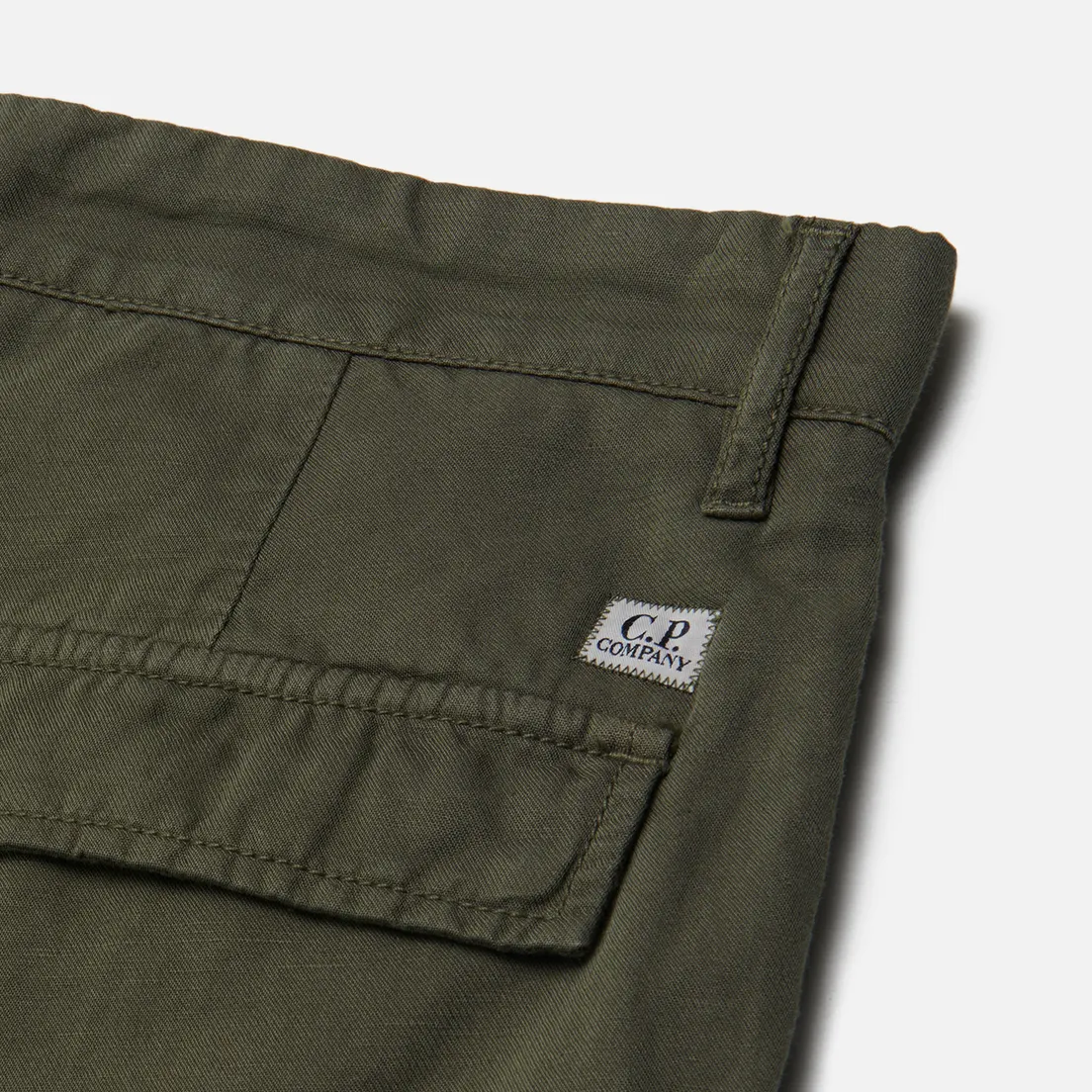 C.P. Company Мужские шорты Cotton/Linen Cargo Garment Dyed