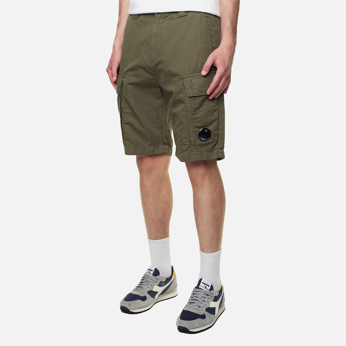 C.P. Company Мужские шорты Cotton/Linen Cargo Garment Dyed