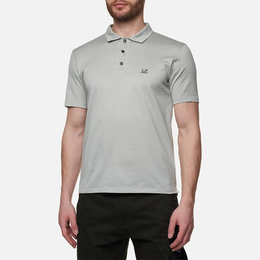 C.P. Company Мужское поло 70/2 Mercerized Jersey Twisted Logo