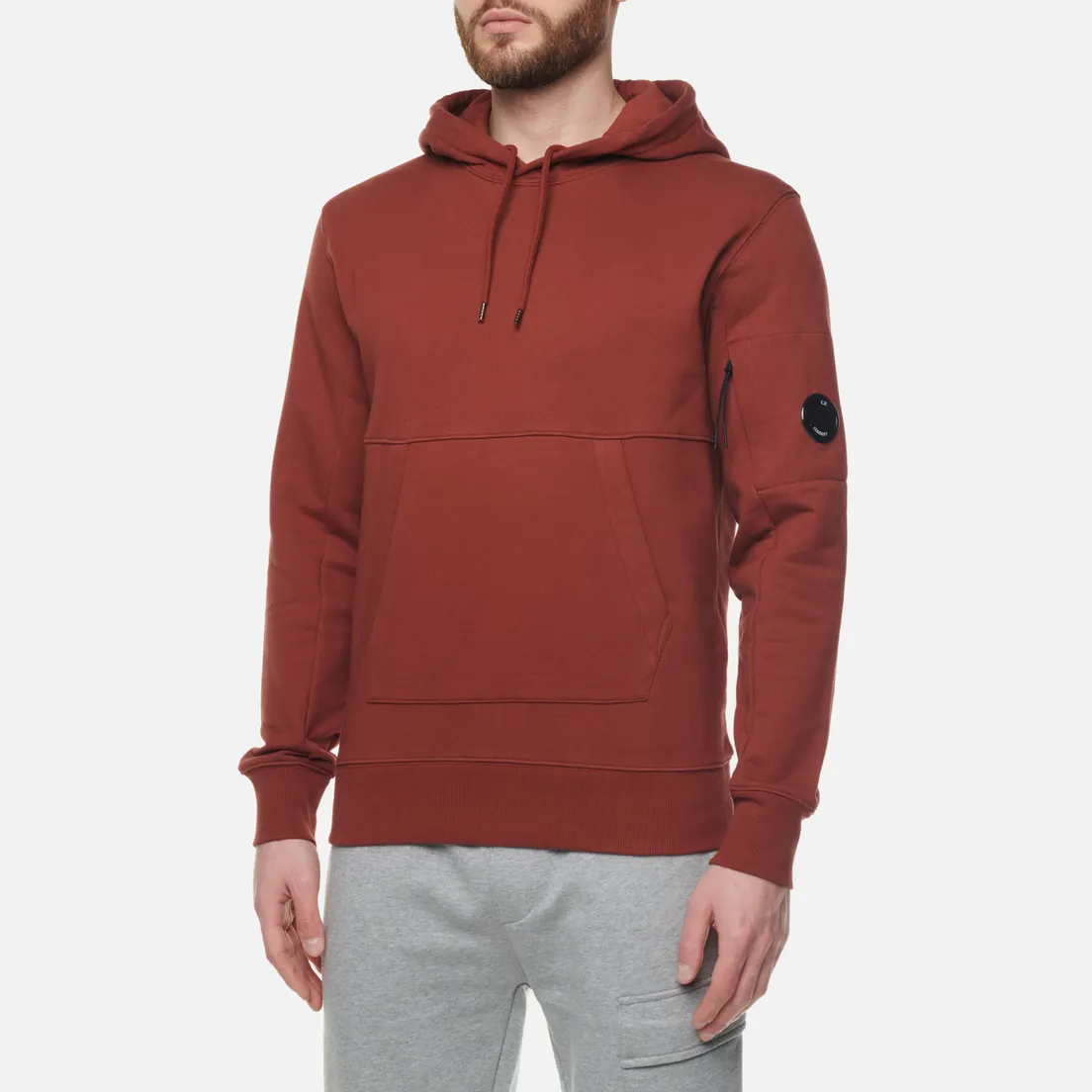 C.P. Company Мужская толстовка Logo Hoodie Diagonal Raised Fleece