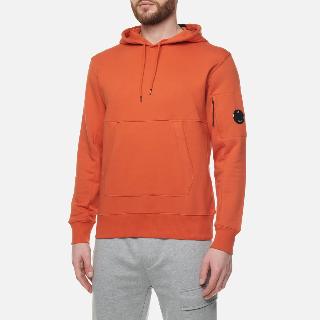 C.P. Company Мужская толстовка Logo Hoodie Diagonal Raised Fleece
