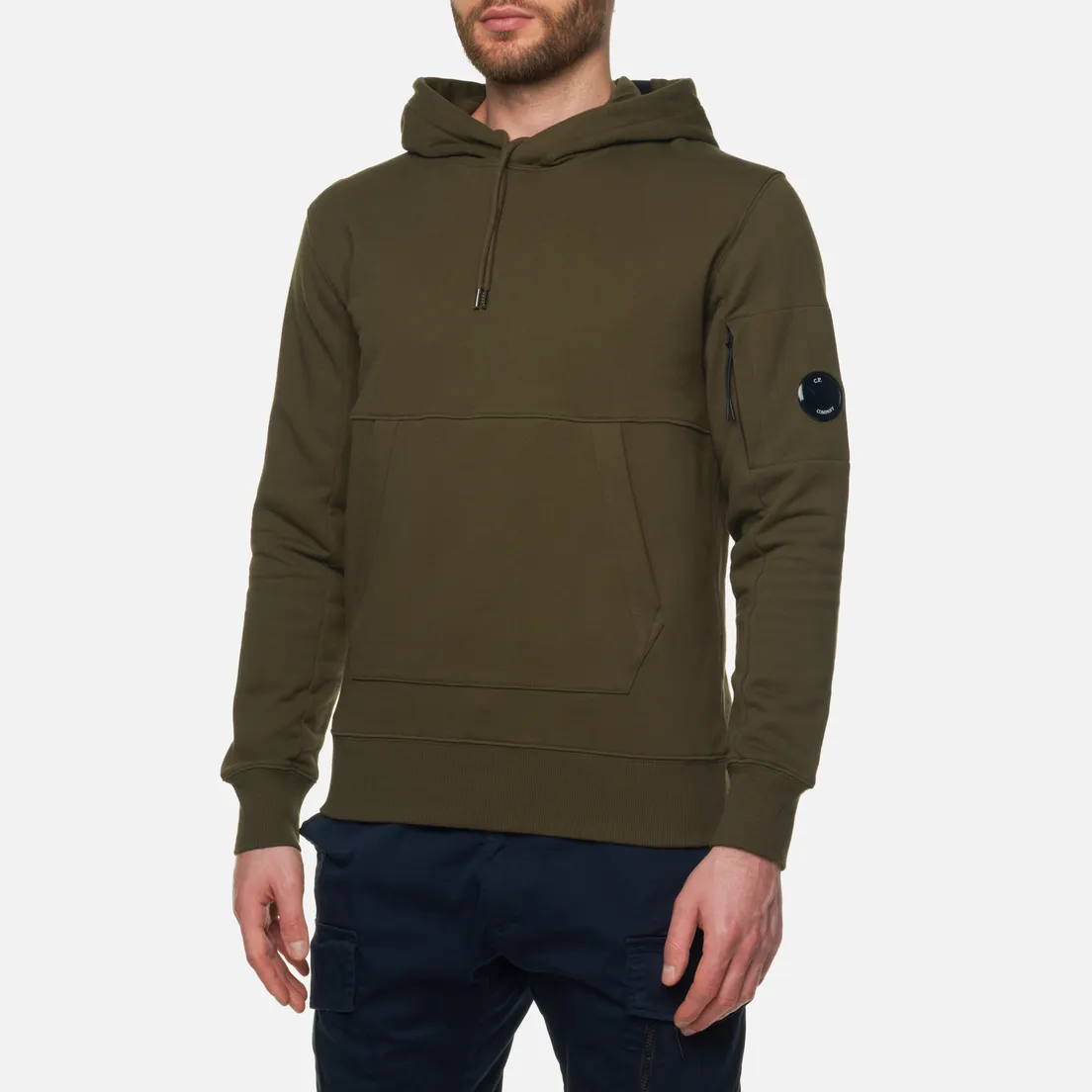 C.P. Company Мужская толстовка Logo Hoodie Diagonal Raised Fleece
