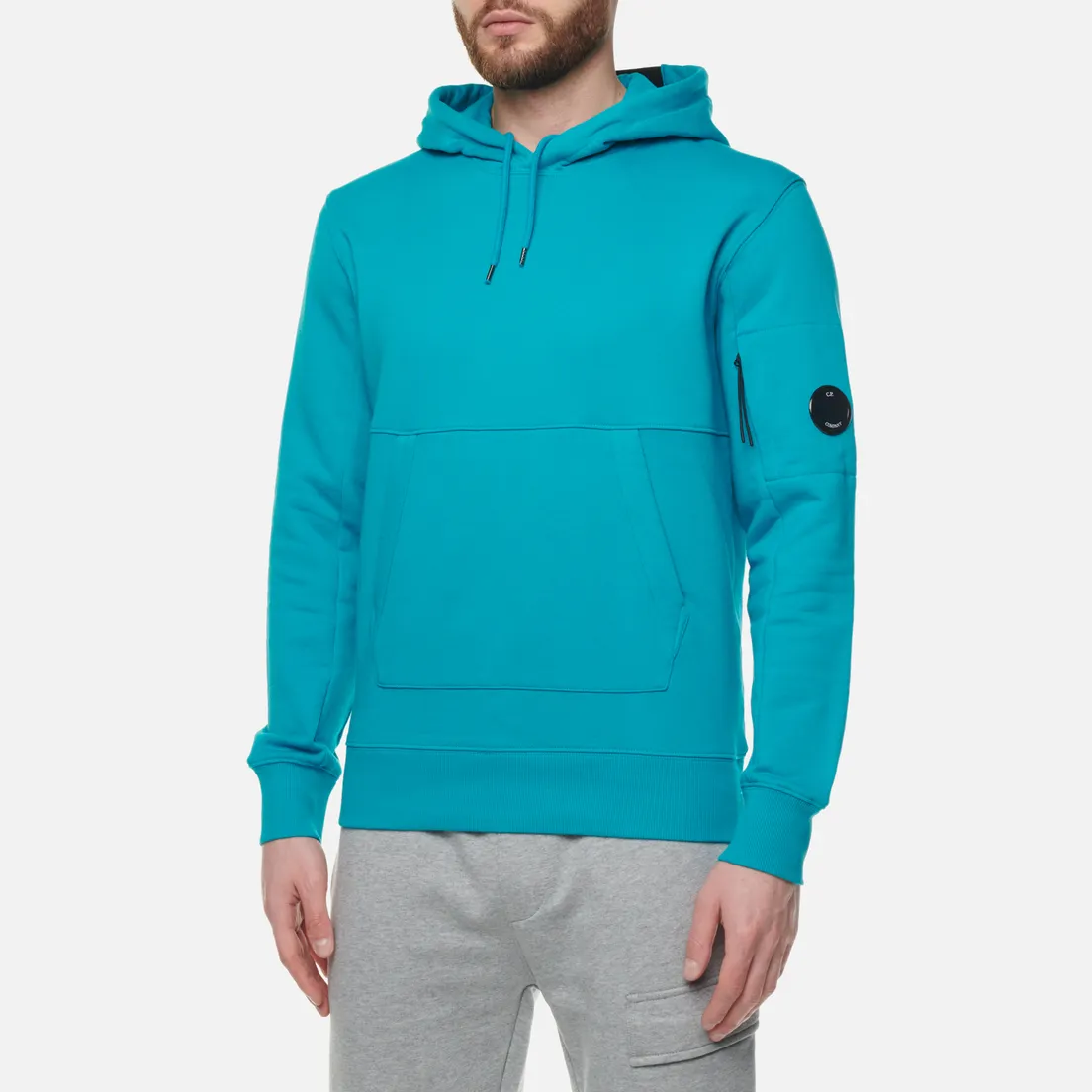 C.P. Company Мужская толстовка Logo Hoodie Diagonal Raised Fleece